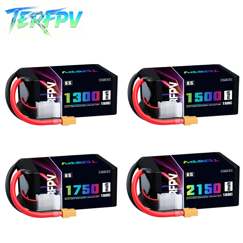 Rc Helicopter Battery - Batería Lipo TERFPV 6S 22.2V 1300/1500/1750/2150mAh