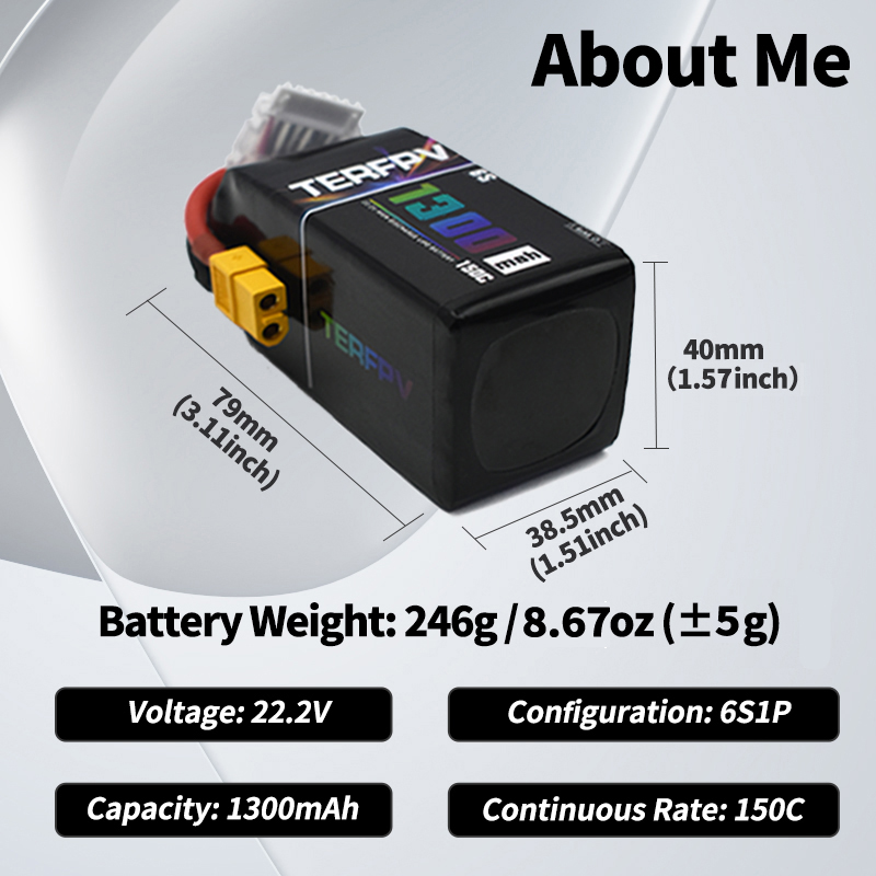 Batería Lipo TERFPV 6S 22.2V 1 - Rc Helicopter Battery reseña y precio