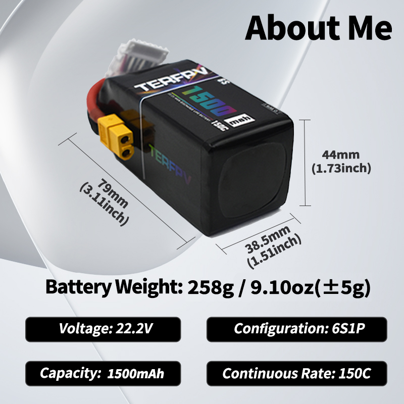 Batería Lipo TERFPV 6S 22.2V 1 - Rc Helicopter Battery reseña y precio