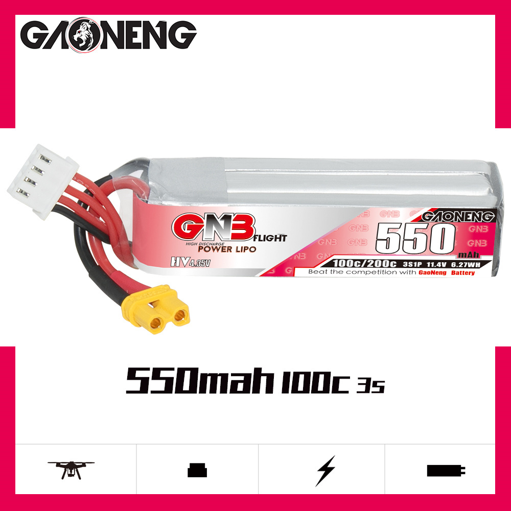 Batería Lipo GNB HV 11,4 V 550 - Rc Helicopter Battery reseña y precio