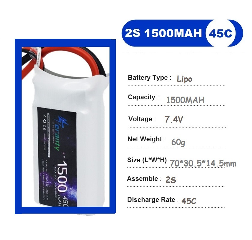 2 uds 7,4 V Lipo 2S batería 15 - Rc Helicopter Battery reseña y precio