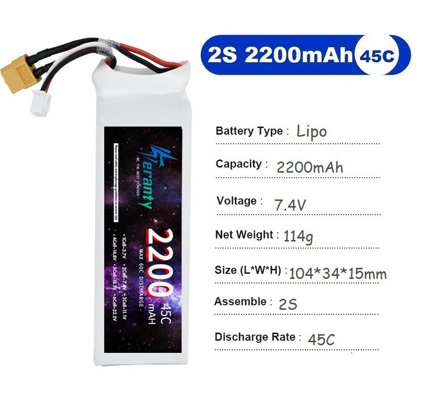 2 uds 7,4 V Lipo 2S batería 15 - Rc Helicopter Battery reseña y precio
