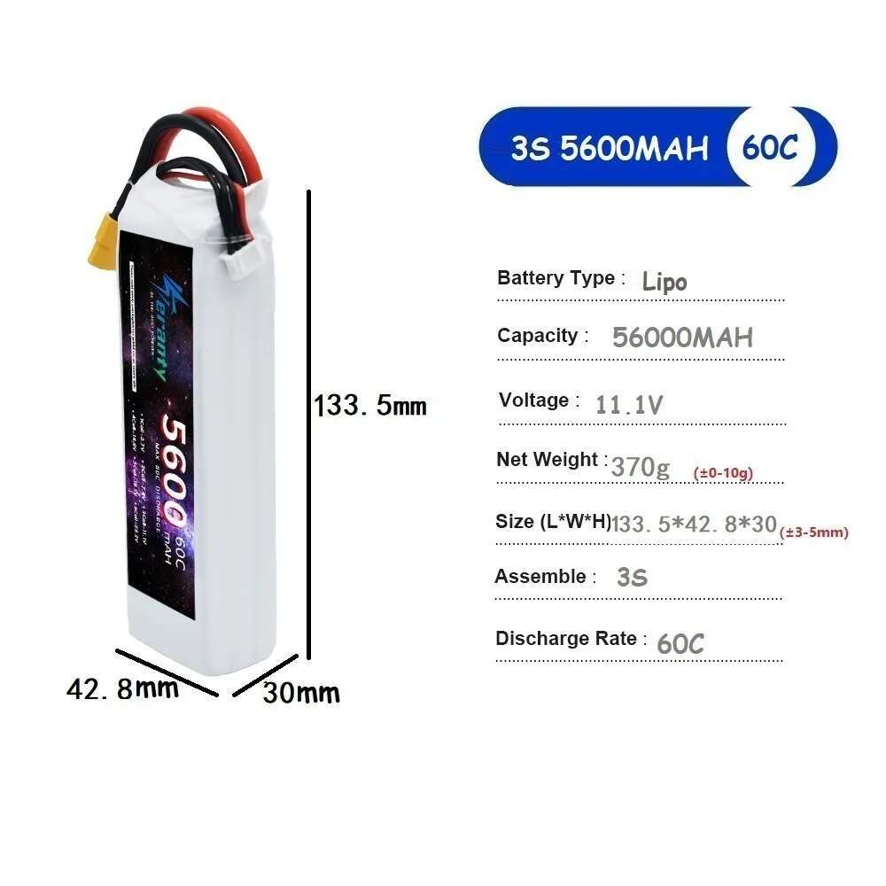 TERANTY 5600MAH 60C 2S 3S 4S 6 - Rc Helicopter Battery reseña y precio