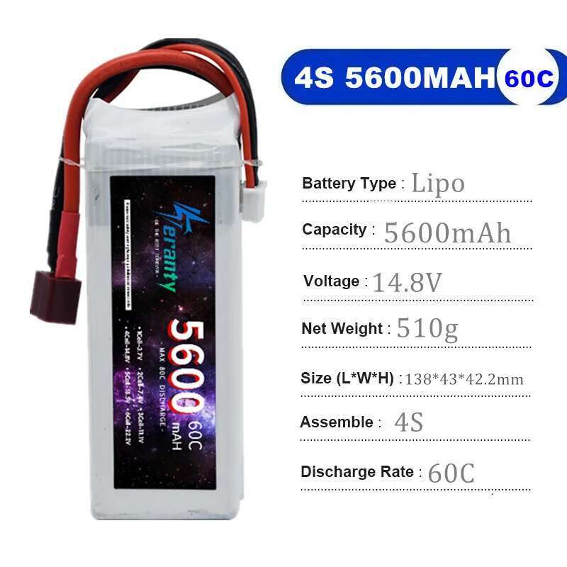 TERANTY 5600MAH 60C 2S 3S 4S 6 - Rc Helicopter Battery reseña y precio