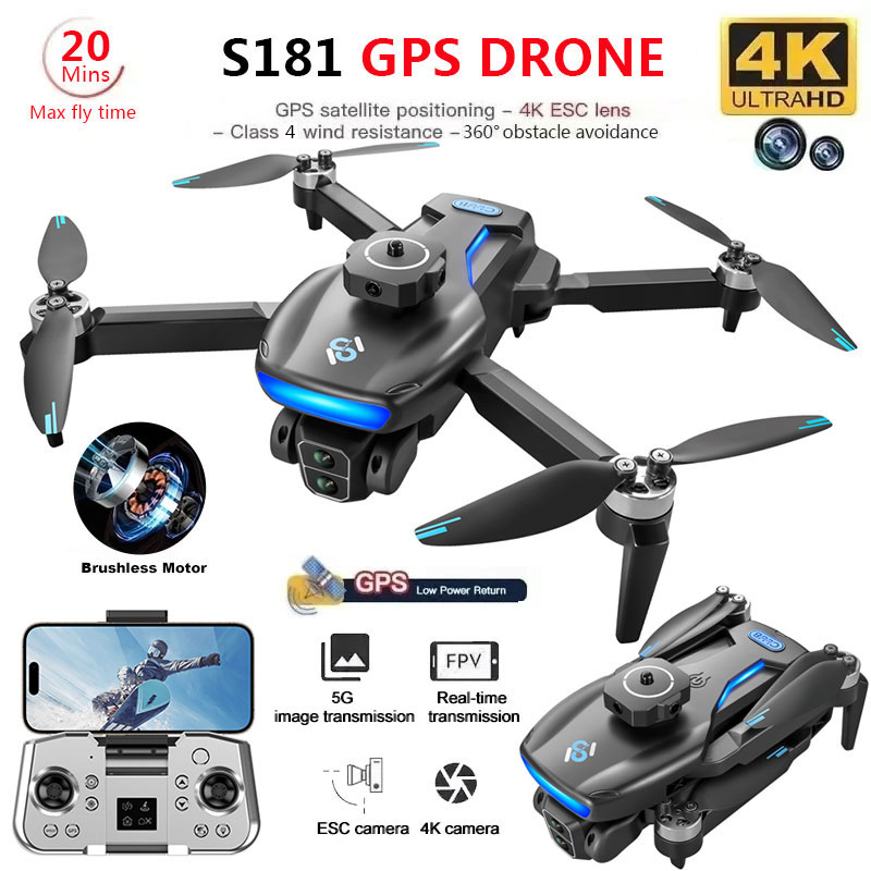 Dron S181 GPS 4K profesional H - Rc Helicopter Electric reseña y precio